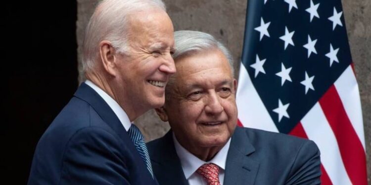 Presidentes de EEUU y México, Joe Biden y AMLO. Foto agencias.