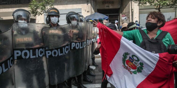 Protestas Perú. Foto de archivo.