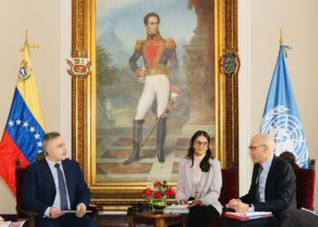 Tarek William Saan y el alto comisionado de la ONU para los Derechos Humanos (Acnudh), Volker Türk. Foto @TarekWiliamSaab