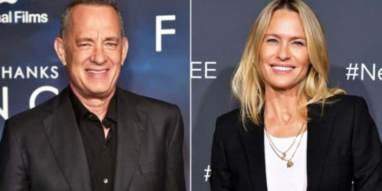 Tom Hanks y Robin Wright. Foto collage.