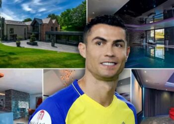 CR7. Mansión Inglaterra. Foto collage Infobae.