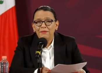 La secretaría de Seguridad y Protección Ciudadana de México, Rosa Icela Rodríguez Velázquez. Foto captura de video.