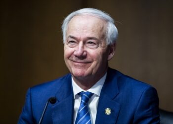 UNITED STATES - JUNE 22: Arkansas Gov. Asa Hutchinson, testifies during Senate Judiciary Committee hearing in Dirksen Building titled "Examining Federal Sentencing for Crack and Powder Cocaine," on Tuesday, June 22, 2021. (Photo By Tom Williams/CQ Roll Call via AP Images)