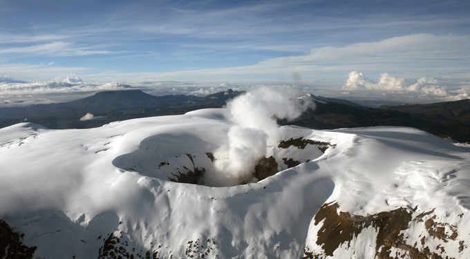 El volcán del Ruiz. Foto @sgcol