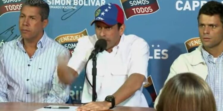 Henrique Capriles. Foto captura de video.