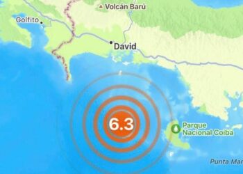 Sismo de magnitud 6,3 sacude la costa de Panamá. Foto @SkyAlertMx