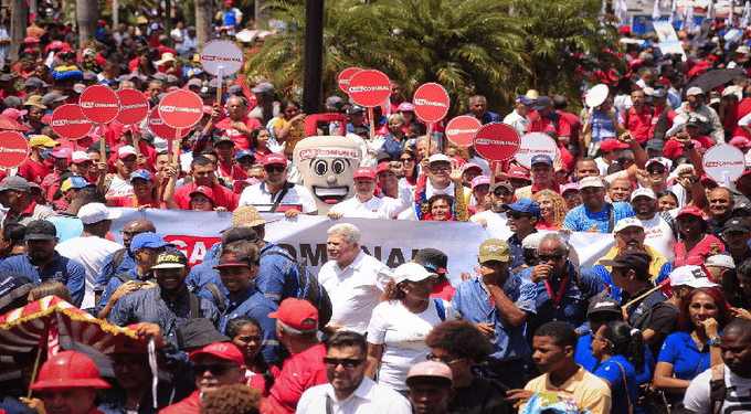 Marcha Día del Trabajador. Foto @VTVcanal8