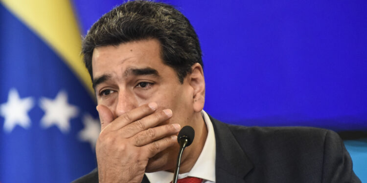 CARACAS, VENEZUELA - DECEMBER 08: Nicolas Maduro President of Venezuela gestures during a press conference at Palacio de Miraflores on December 8, 2020 in Caracas, Venezuela. On sunday 6th Venezuelans voted for the Parliamentary Elections with a 31% turnout and 68.4% of the votes for the United Socialist Party of Venezuela (PSUV) according to the National Electoral Council.  (Photo by Carolina Cabral/Getty Images)