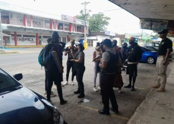 Los extranjeros se encontraban en las calles del distrito de David. Chiriquí. Tomada de @migracionpanama