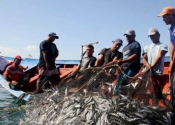 Pescadores. Foto de archivo.