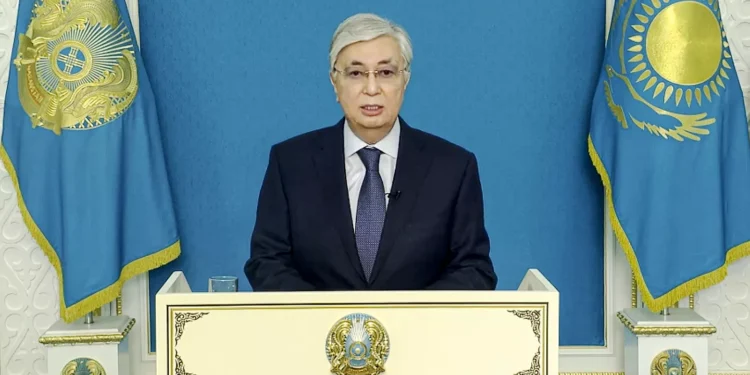 El presidente de Kazajistán, Kasim-Yomart Tokáyev,
