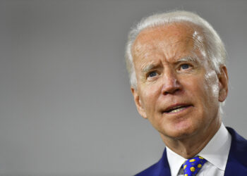 WILMINGTON, DE - JULY 28:  Presumptive Democratic presidential nominee former Vice President Joe Biden delivers a speech at the William Hicks Anderson Community Center, on July 28, 2020 in Wilmington, Delaware. Biden addressed the fourth component of his Build Back Better economic recovery plan for working families, how his plan will address systemic racism and advance racial economic equity in the United States.  (Photo by Mark Makela/Getty Images)