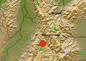 Temblor en Los Santos, Santander. | Foto: Servicio Geológico Colombiano.