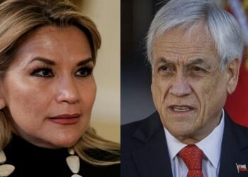 Jeanine Áñez y Sebastián Piñera.