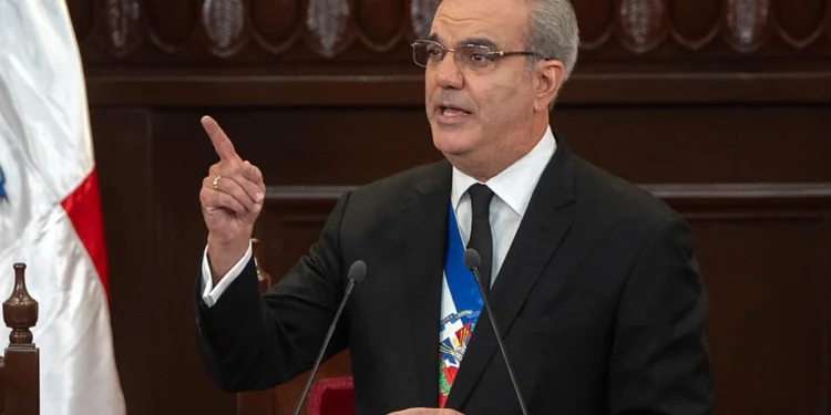 El presidente de República Dominicana, Luis Abinader, conmemora el Día de la Independencia, en la Asamblea Nacional, en Santo Domingo, el 27 de febrero de 2024 © Francesco Spotorno / AFP