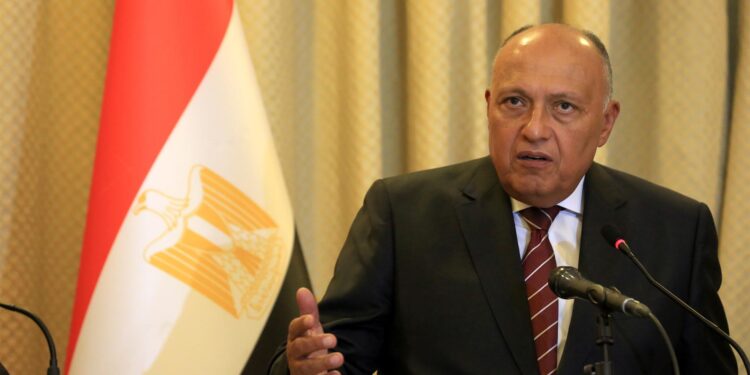 El ministro de Exteriores egipcio, Sameh Shukri.