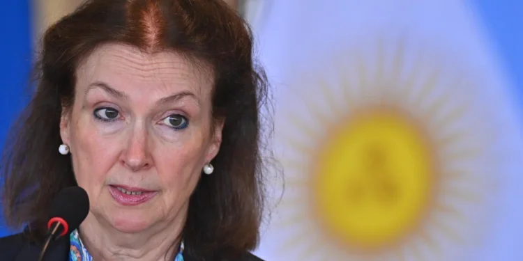 La canciller de Argentina, Diana Mondino.