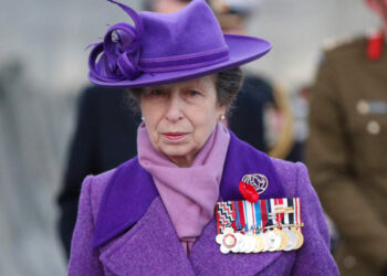 Princess Anne attending the annual Service of Commemoration and Thanksgiving at Westminster Abbey, London, to commemorate Anzac Day. Picture date: Sunday April 25, 2021. *** Local Caption *** .