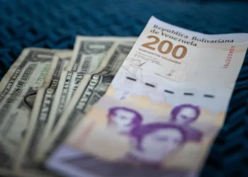 Fotografía del 26 de agosto del 2024 donde se observa el nuevo billete de doscientos bolívares y su comparación en dolares estadounidenses, en Caracas (Venezuela). EFE/ Ronald Peña