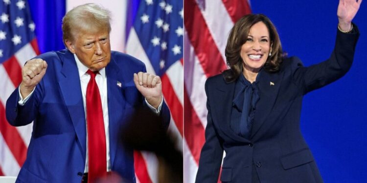 Donald Trump y Kamala Harris. Foto Collage Agencias.