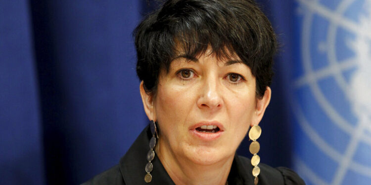 FILE - In this June 25, 2013, file photo, Ghislaine Maxwell, founder of the TerraMar Project, attends a news conference on the Issue of Oceans in Sustainable Development Goals, at United Nations headquarters. (United Nations Photo/Rick Bajornas via AP)