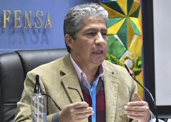 El ministro de Defensa de Bolivia, Edmundo Novillo.