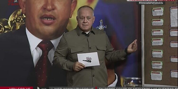 Diosdado Cabello. Foto captura de video.