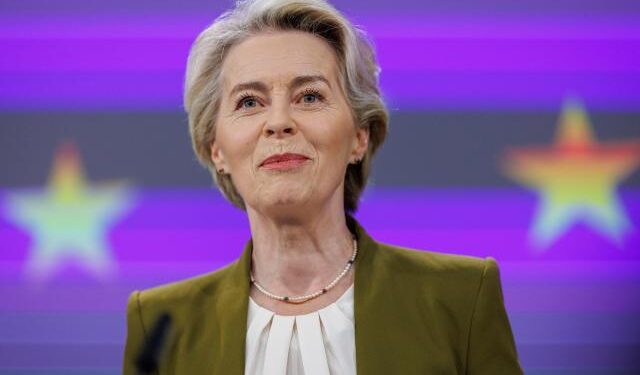 La presidenta de la Comisión Europea, Ursula von der Leyen