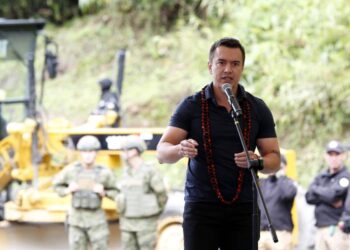 El presidente Daniel Noboa durante un evento en Napo el 29 de enero de 2025( Flickr )